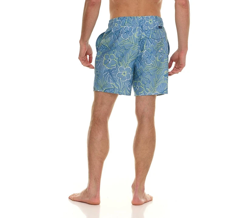 Laguna Men's Neon Floral 6" Volley Swim Trunk