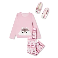 Pyjama 3 pièces en peluche avec renard George pour filles