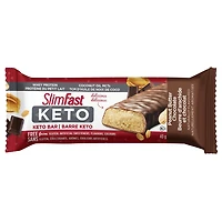 Slimfast Keto Bar avec protéine de lactosérum et huile de coco MCTs - Boîte de chocolat au beurre d’arachide