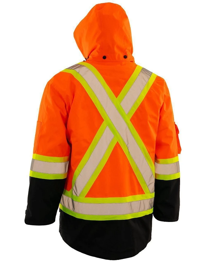 Parka de sécurité d'hiver Forcefield 6-in-1 Hi Vis avec veste bombardier amovible