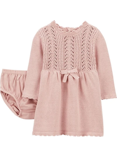 Carter's Child of Mine made Newborn Girls' Dress Set- Pink Bow