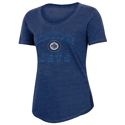 T-shirt classique Jets de Winnipeg de la LNH à col en rond et à manches courtes pour femmes