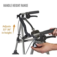 Able Life Space Saver Rollator, Lightweight Folding Walker for Seniors, Rolling Walker with Wheels and Seat, Blue