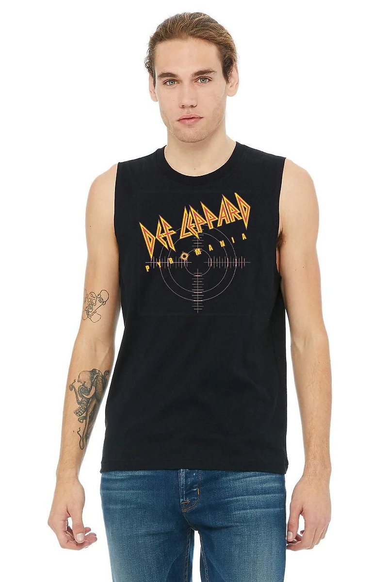 Débardeur noir musclé Def Leppard sous licence