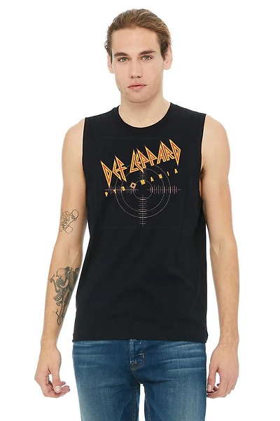 Débardeur noir musclé Def Leppard sous licence