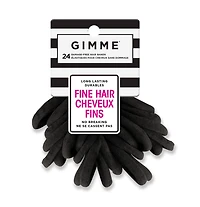 "Élastiques à Cheveux GMME X-Fine, Noirs, 24CT" Pas de casse, douceur parfaite !