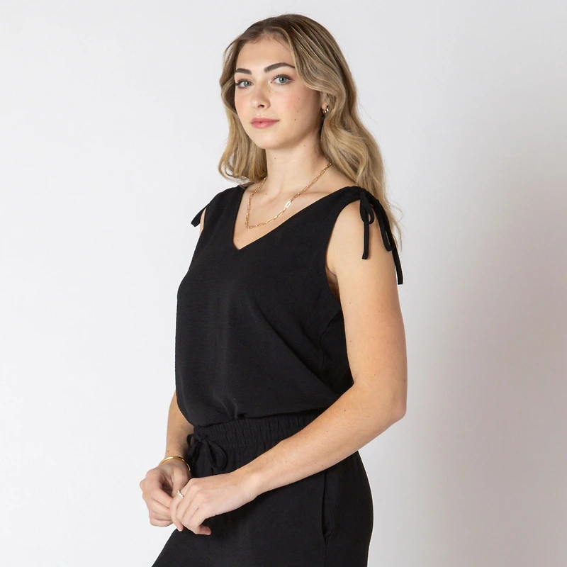 Devoted Sleeveless loose fit V-neck top