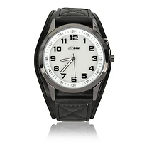 Globlu Mens Black Strap Night Light Watch