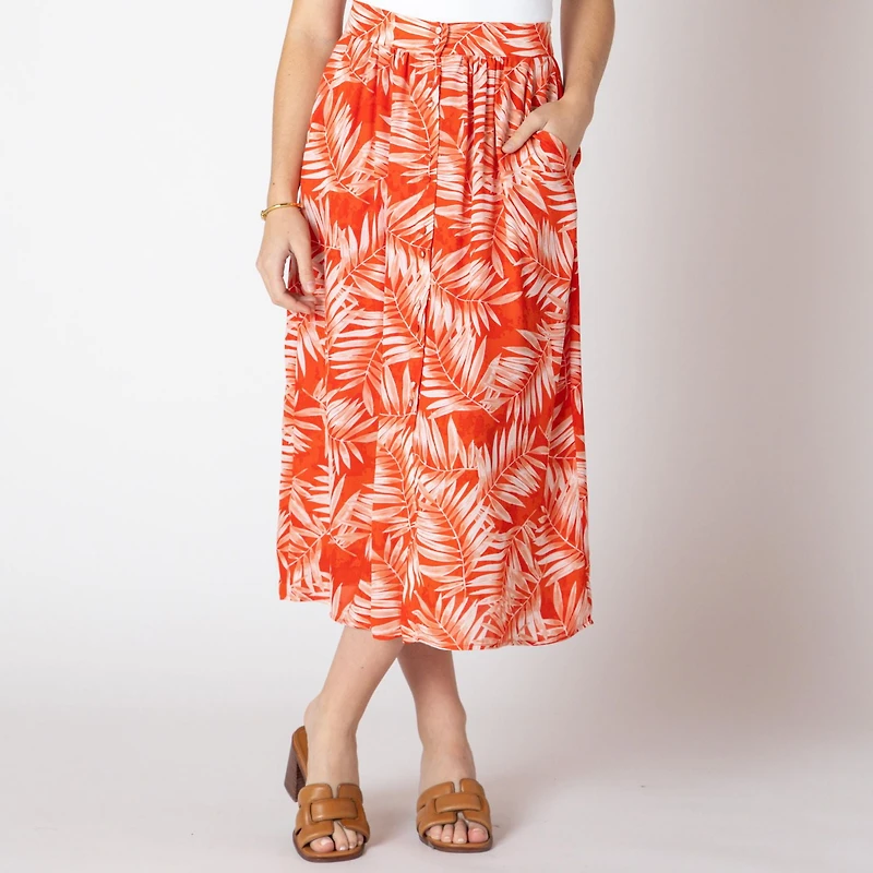 Devoted Flowy lightweight calf length skirt