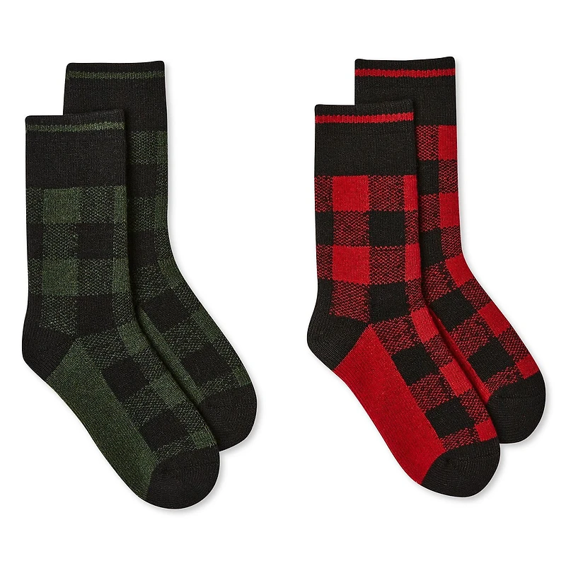 Canadiana Kids' Unisex Wool Crew Socks 2-Pack
