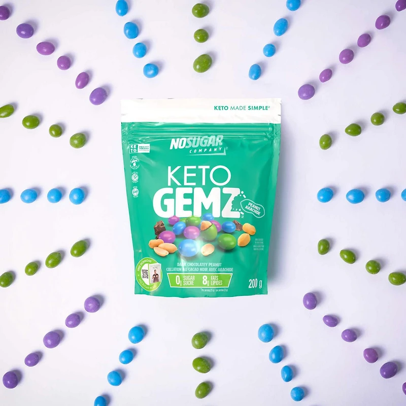No Sugar Keto Gemz Collation Au Cacao Noir Arachide