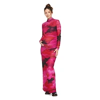 Paisley Sky Maternity Mesh Turtleneck
