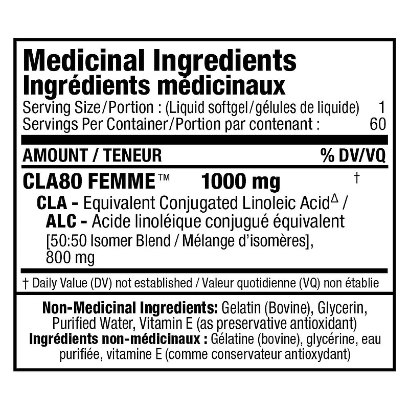 FemmeFit Cla 80 Liquid Softgels