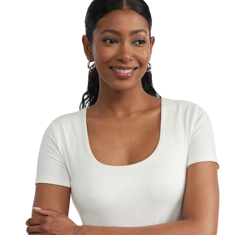 Mexx justaucorps en tricot à col carré, manches courtes pour femmes S-XL