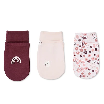 Lot de 3 paires de mitaines George pour bébés filles Taille unique