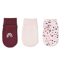 Lot de 3 paires de mitaines George pour bébés filles Taille unique
