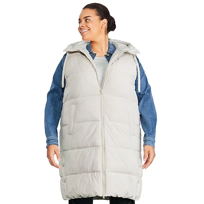 Veste matelassée longue George Plus pour femmes Tailles 1X-4X