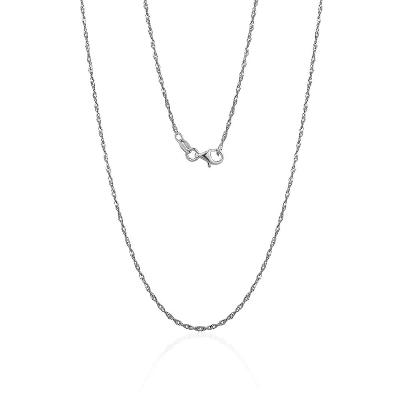 Luxury Designs Chaîne Singapour unisexe en argent sterling de 18 pouces