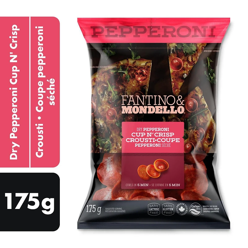 Fantino & Mondello Sliced Cup N Crisp Dry Pepperoni, 175 g