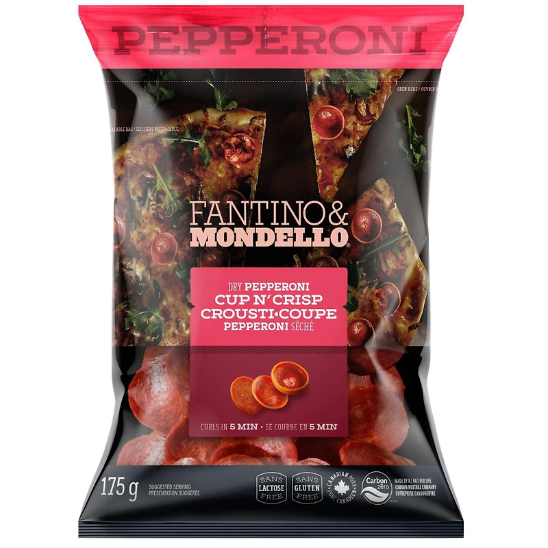 Fantino & Mondello Sliced Cup N Crisp Dry Pepperoni, 175 g