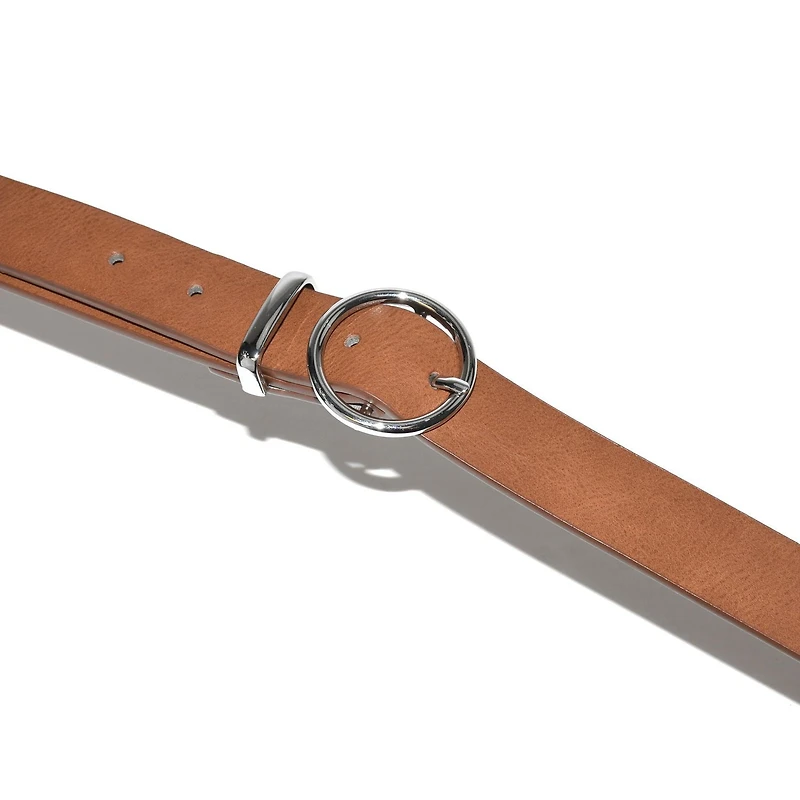 NICCI TEXTURED BELT WITH CIRCULAR BUCKLE