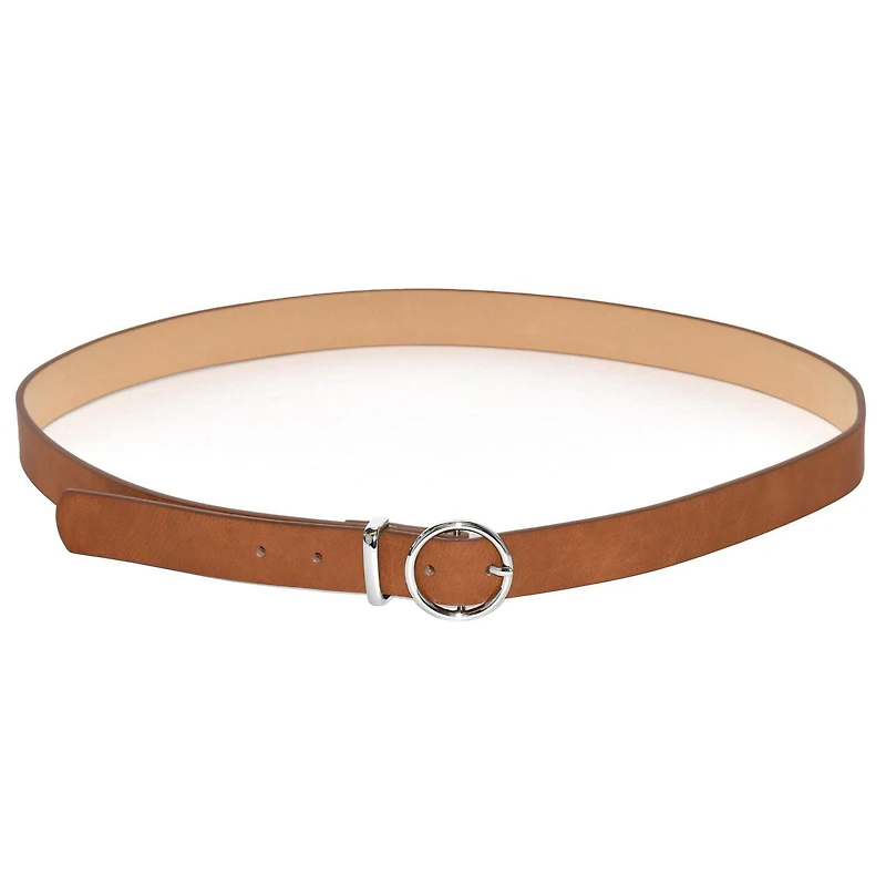 NICCI TEXTURED BELT WITH CIRCULAR BUCKLE