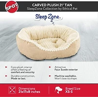 Sleep Zone Lit pour Chien en Peluche Sculpté