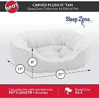 Sleep Zone Lit pour Chien en Peluche Sculpté