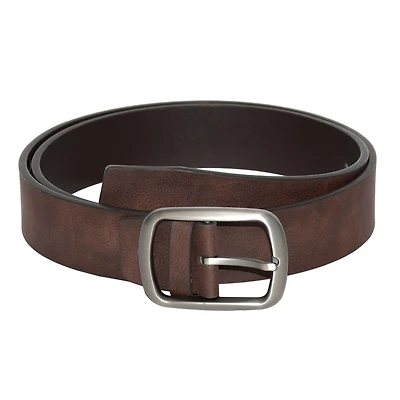 NICCI SMOOTH FINISH BELT WITH BRUSHED NICKEL OVAL BUCKLE