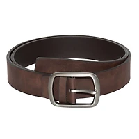 NICCI SMOOTH FINISH BELT WITH BRUSHED NICKEL OVAL BUCKLE