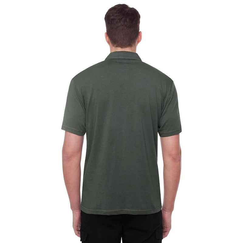 Polo manches courtes avec poches pour homme Dark Black