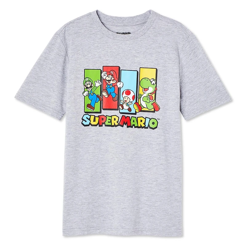 Super Mario Boys' Graphic Tee, Sizes XS-XL