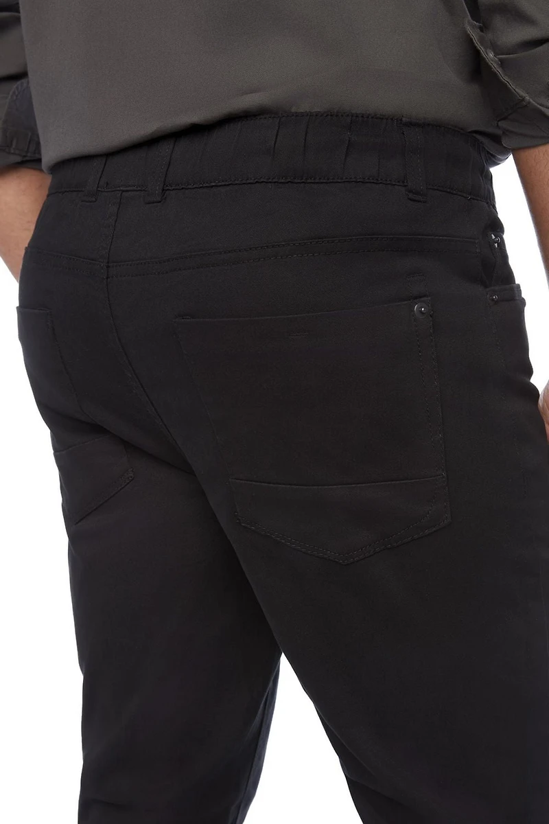 Jeaniologie ™ Jogger classique à 5 poches pour hommes - Noir 28 - 38