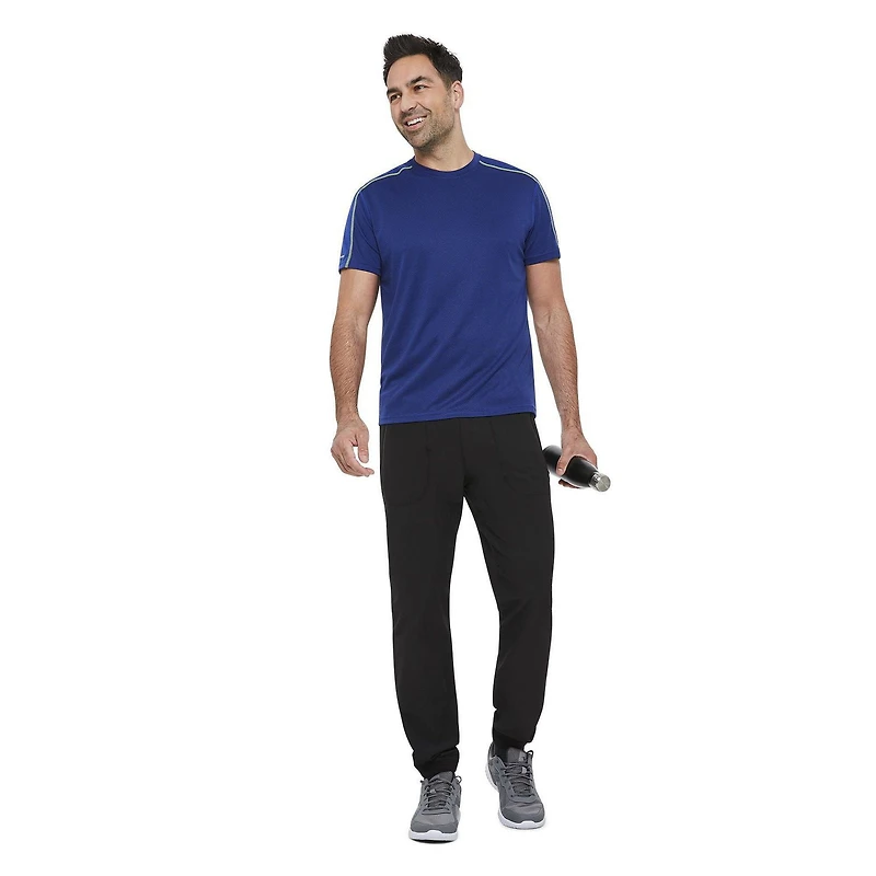 Athletic Works Men's Stripe Short Sleeve Tee