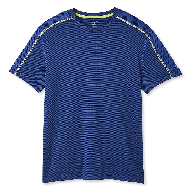 Athletic Works Men's Stripe Short Sleeve Tee