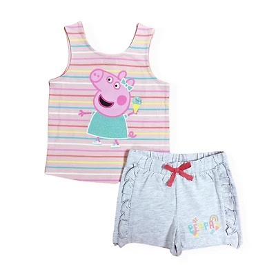 Peppa Pig Ensemble camisole et culottes courtes pour petite fille