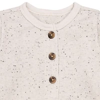 Modern Moments by Gerber - Long Sleeve + Long Leg Slouch Romper - Tan Leaves