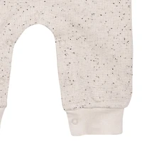 Modern Moments by Gerber - Long Sleeve + Long Leg Slouch Romper - Tan Leaves