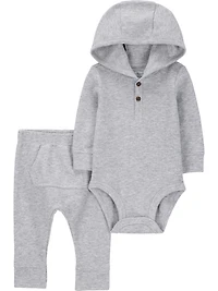 Carter's Child of Mine Ensemble body et pantalon pour bébé garçon gris Tailles Nouveau-né - 24 mois