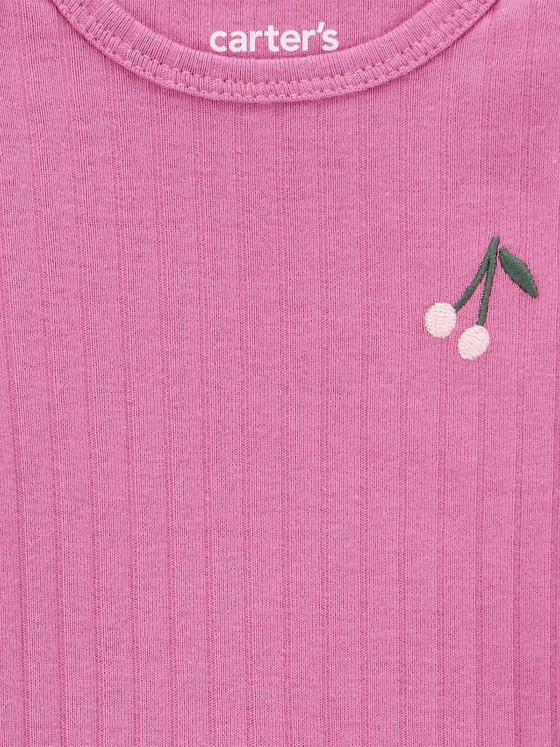 Carter's Child of Mine Ensemble 3 pièces pour bébé fille - Cerises violettes Tailles Nouveau-né 24 mois