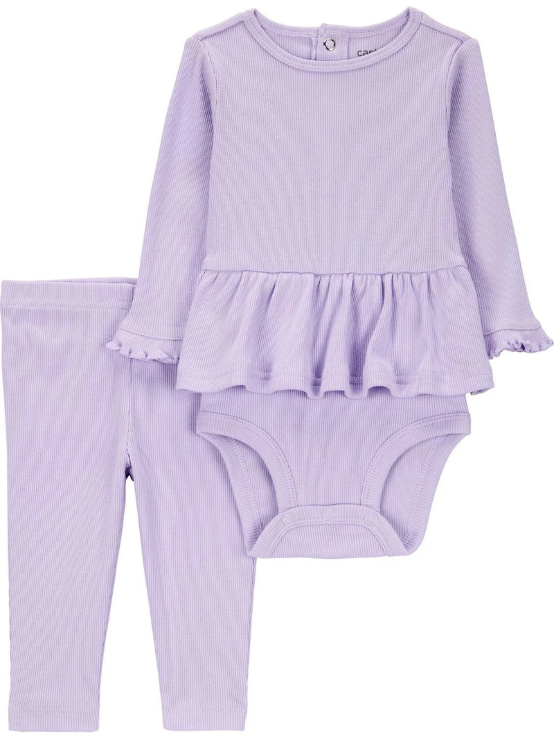 Carter's Child of Mine Ensemble body et pantalon pour bébé fille violet Tailles Nouveau-né - 24 mois