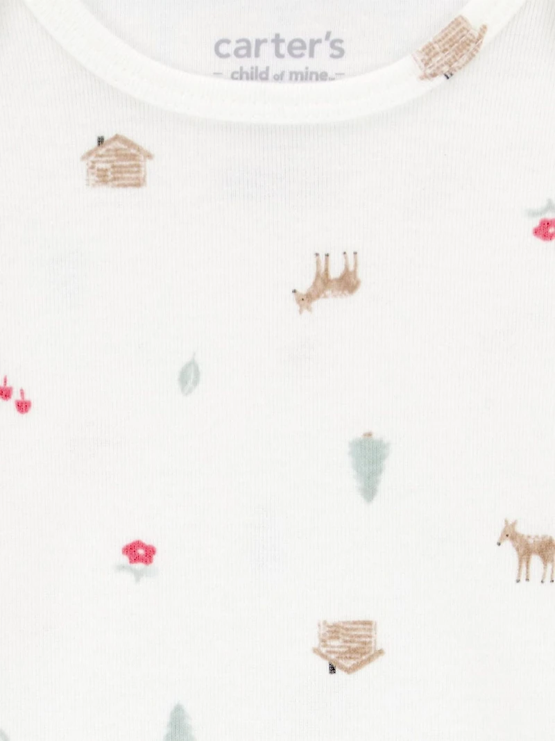 Carter's Child of Mine Ensemble 3 pièces pour bébé fille - Cerf vert Tailles Nouveau-né 24 mois
