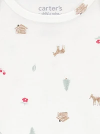 Carter's Child of Mine Ensemble 3 pièces pour bébé fille - Cerf vert Tailles Nouveau-né 24 mois