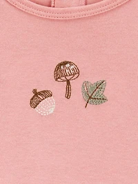 Carter's Child of Mine Baby Girls' Bodysuit Pant Set Pink Fall Icons