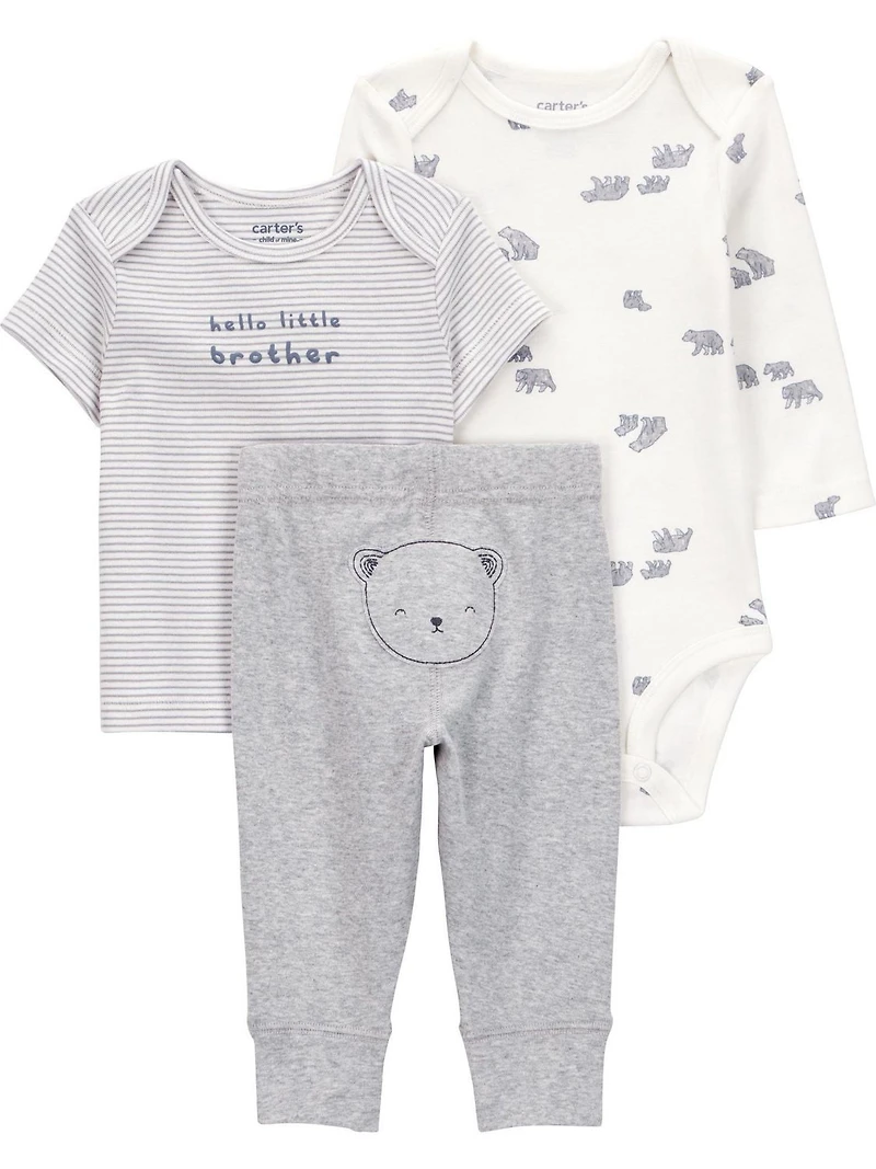 Ensemble 2 pièces pour bébé garçon Carter's Child of Mine - Ours gris Tailles Nouveau-né 24 mois