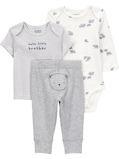 Ensemble 2 pièces pour bébé garçon Carter's Child of Mine - Ours gris Tailles Nouveau-né 24 mois