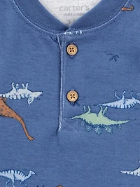 Carter's Child of Mine Baby Boys' 3 Piece Set Blue Dino, Sizes Newborn - 24 Months