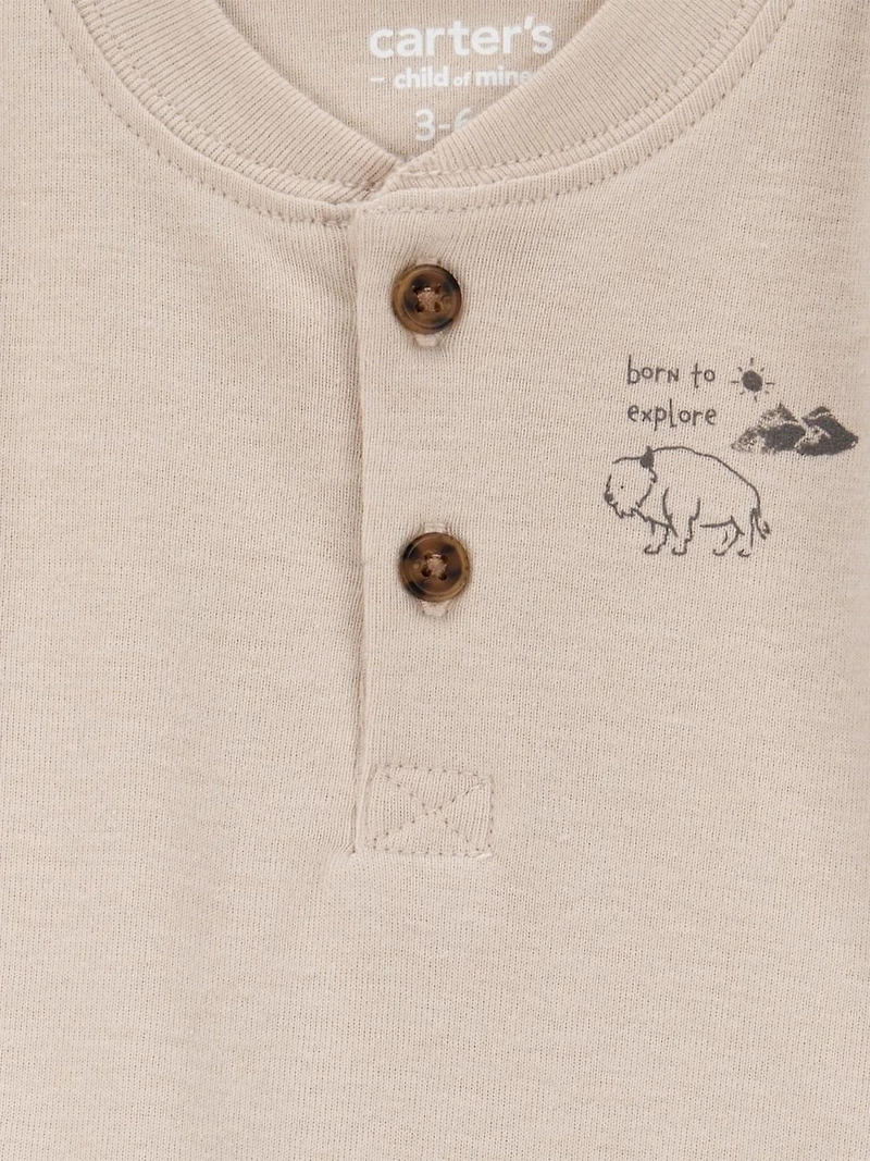 Carter's Child of Mine Baby Boys' Bodysuit Pant Set Brown Camp