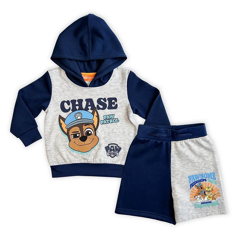 Ensemble 2 pièces à capuche et short Paw Patrol pour tout-petits garçons
