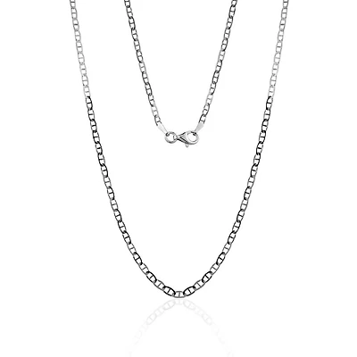 Luxury Designs 18” unisex Sterling Silver Flat Gucci chain